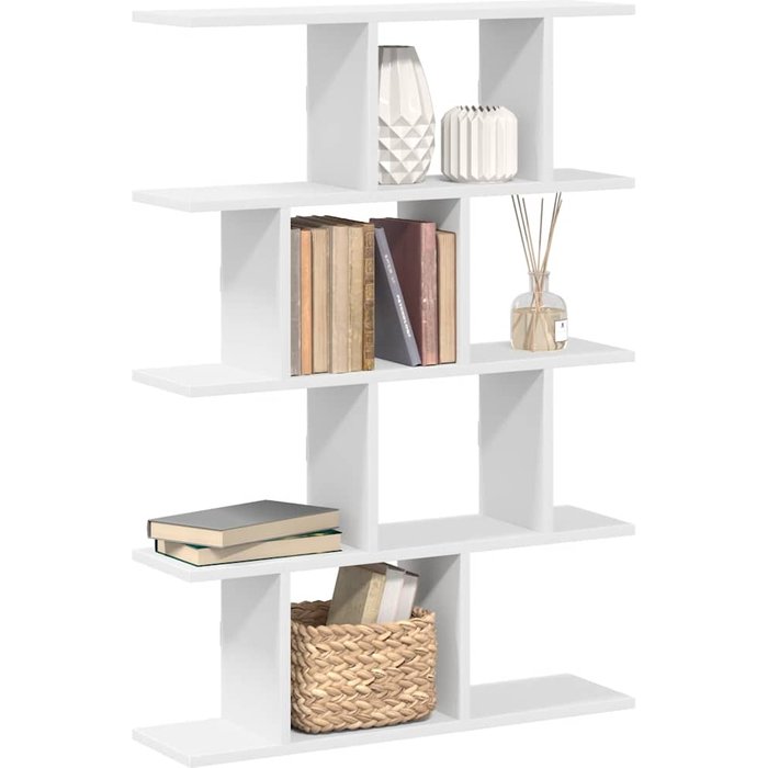 Estante cubo de pared 12 compartimentos madera contrachapada blanca