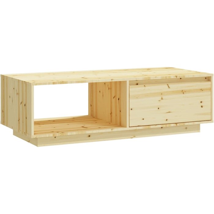 Mesa de centro de madera maciza de abeto 110x50x33,5 cm - comfortxl