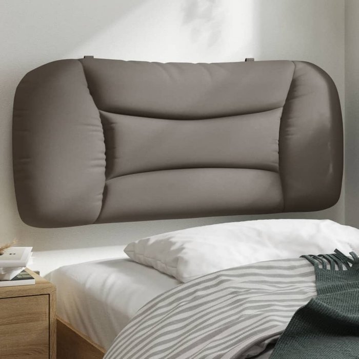 Cabecero de cama acolchado hvar tela gris taupé 90 cm