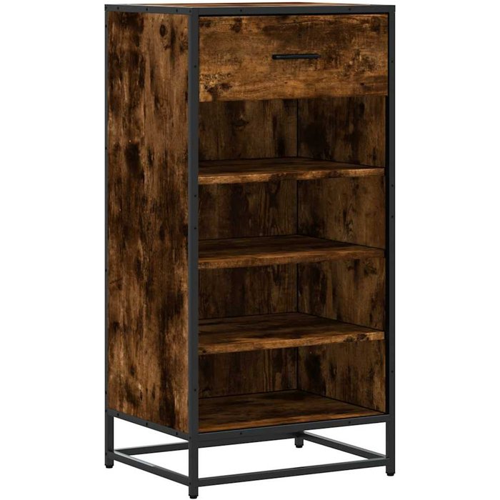 Zapatero de contrachapado de roble ahumado 48x38x97,5 cm - comfortxl