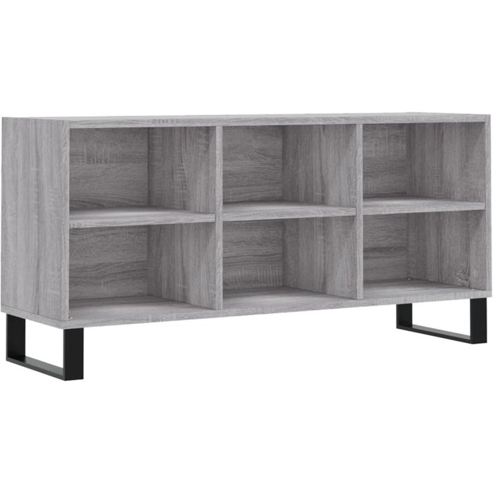 Mueble tv de madera laminada gris sonoma 103,5x30x50 cm - comfortxl