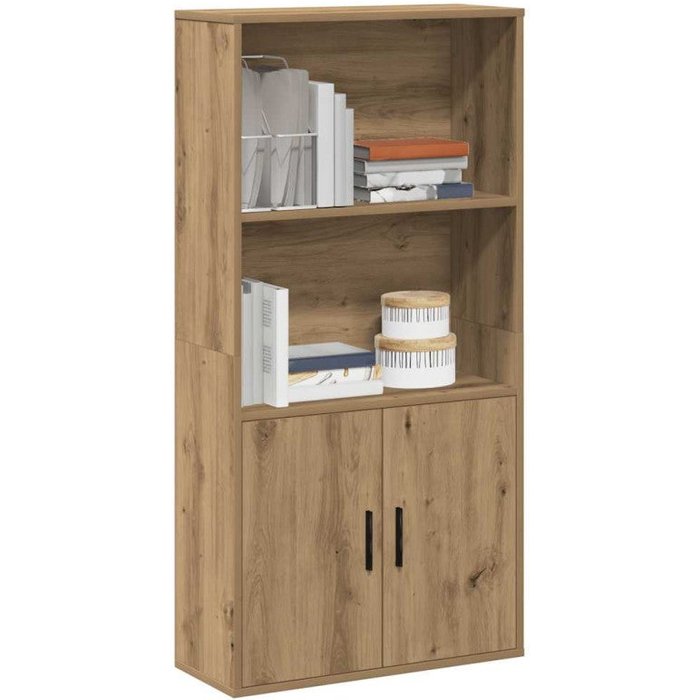 Estantería de madera de ingeniería roble artisan 60x24x120 cm vidaxl