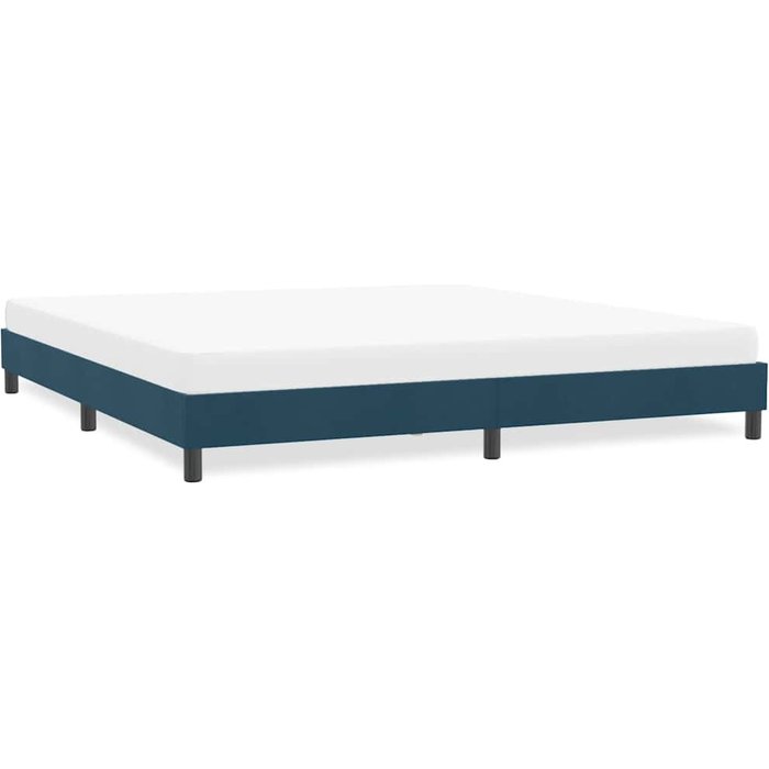Estructura de cama sin colchón terciopelo azul oscuro 180x210cm vidaxl