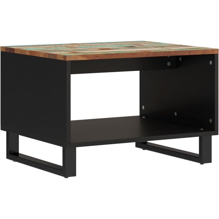 Mesa de centro de madera maciza reciclada 60x50x40 cm - comfortxl