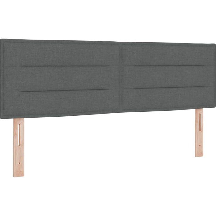 Cabecero cama - mueble cabecero gris oscuro 144 cm tela