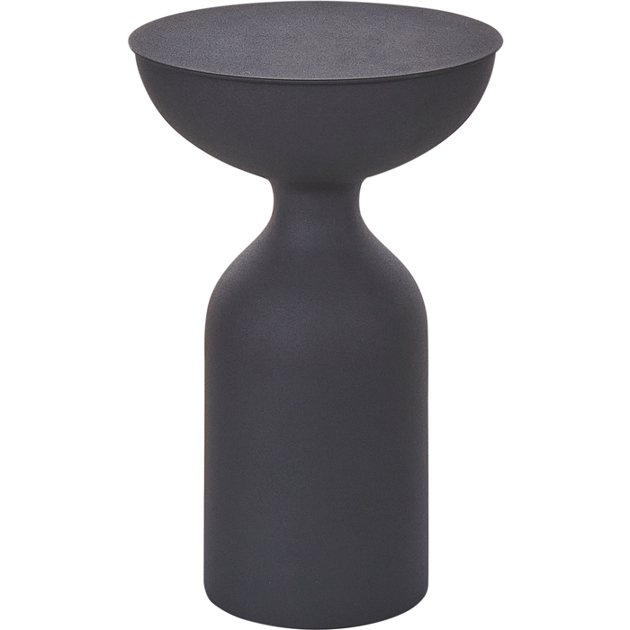 Beliani mesa auxiliar cota metal negro