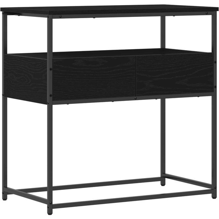 Maison exclusive - mesa consola roble negro 75 x 40 x 75 cm madera de ingeniería