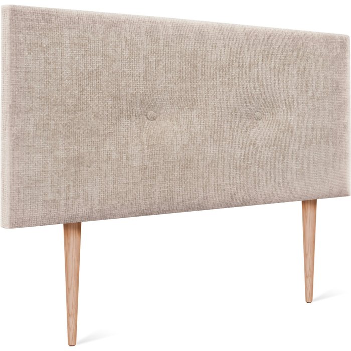 Dhome cabecero de lana natural con botones 105x105cm con patas camas 105 - beige