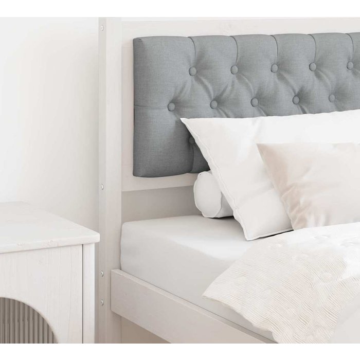 Cabecero otro y gris claro 75 cm madera maciza de pino vidaxl