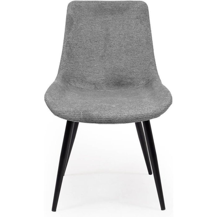 Silla comedor tapizada dubai con patas metã¡licas color negro - gris