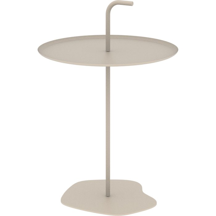 Mesa auxiliar/consola de acero beige 03_0010772