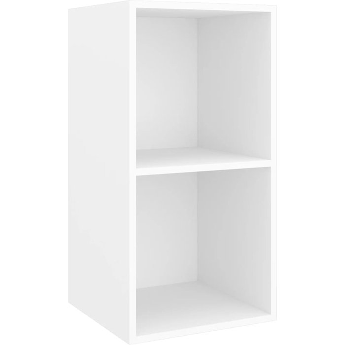Mueble tv de pared de contrachapado blanco 37x37x72 cm - comfortxl