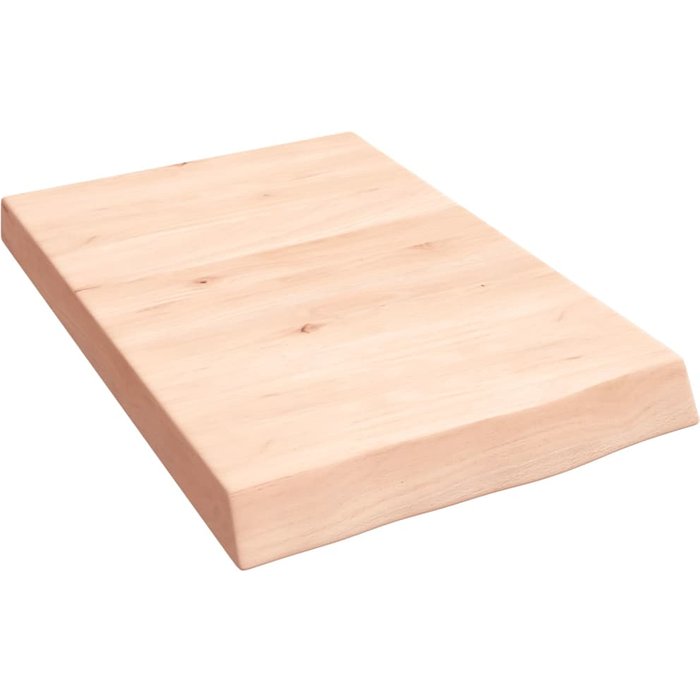 Estante de pared en madera maciza de roble sin tratar 40x60x(2-6) cm - comfortxl