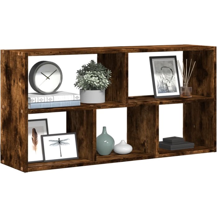 Estante de pared de roble ahumado 100x25x50 cm madera contrachapada