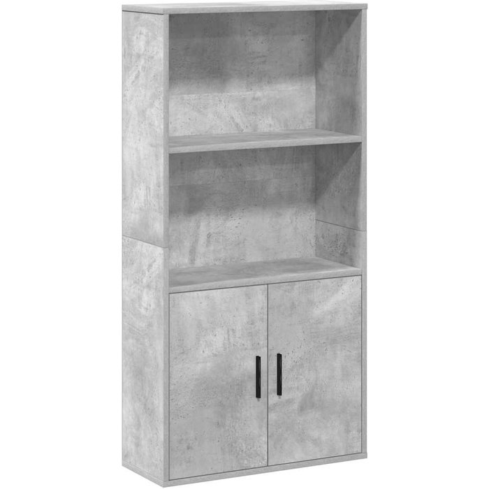 Estantería de madera de ingeniería gris hormigón 60x24x120 cm – comfortxl