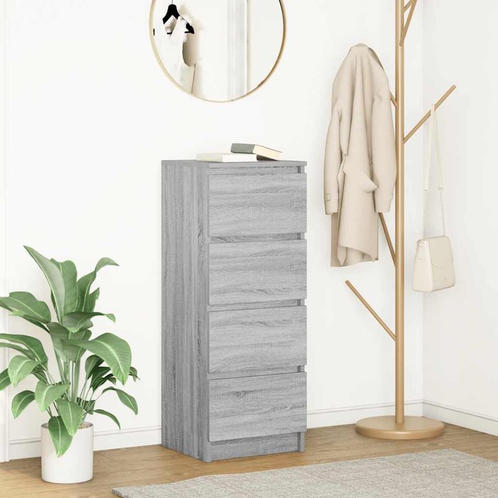 Aparador sonoma gris 37,5x35x99 cm madera de ingeniería vidaxl