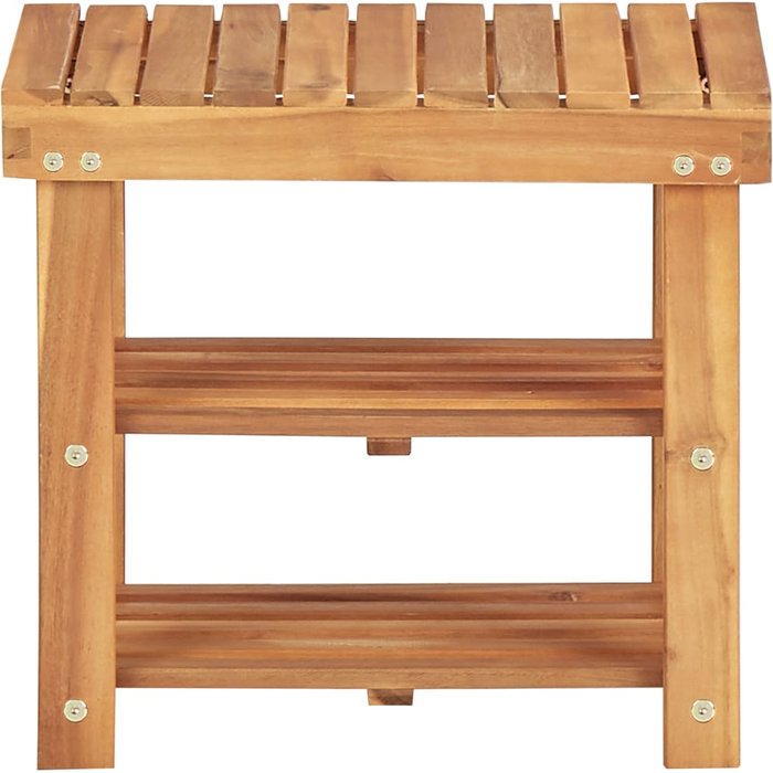Zapatero de madera maciza de acacia 50x32x45 cm - comfortxl