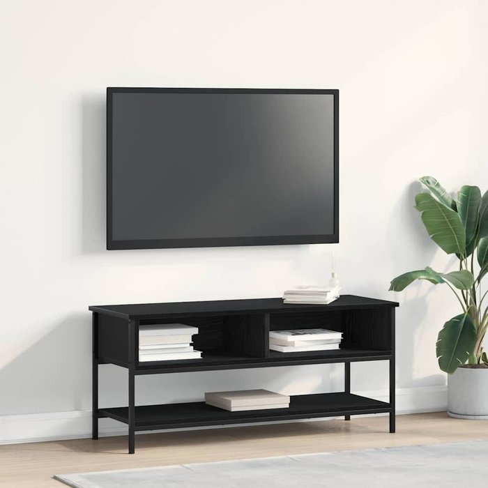 Mueble de tv de pared, roble negro, 100 x 35 x 45 cm