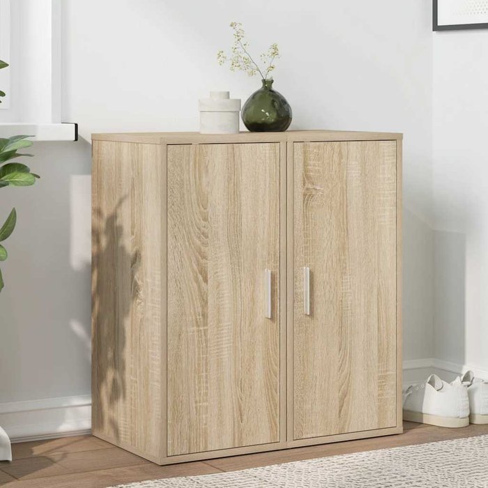 Zapateros, 2 unidades, roble sonoma, 32x35x70 cm, aglomerado