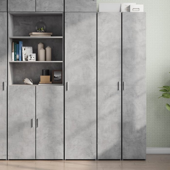 Vidaxl aparador de madera de ingeniería gris hormigón 40x42,5x185 cm