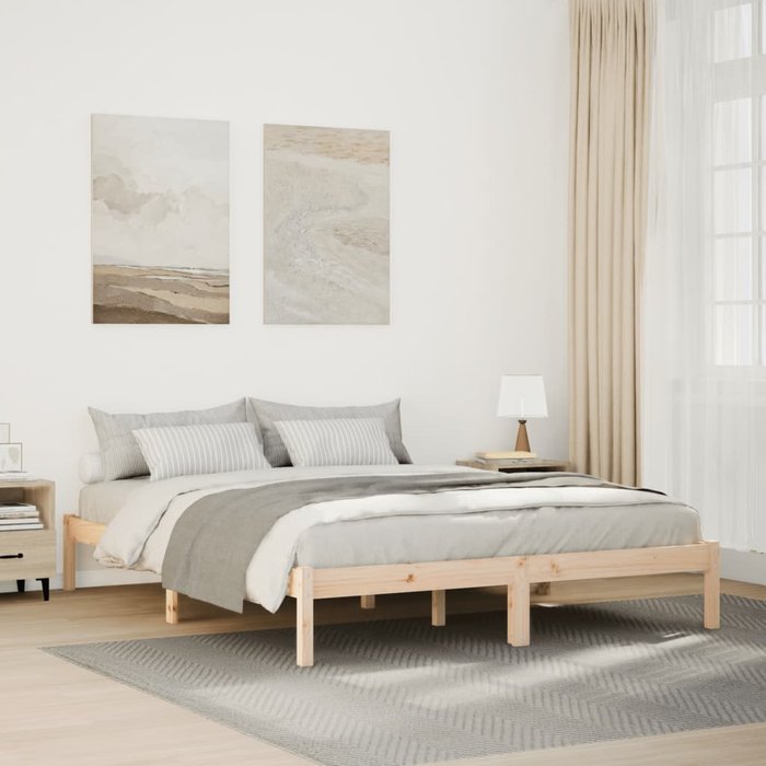 Cama extralarga sin colchón madera maciza de pino 140x220 cm vidaxl
