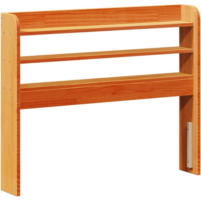 Cabecero de cama con estantes madera maciza pino marrón 75 cm - comfortxl