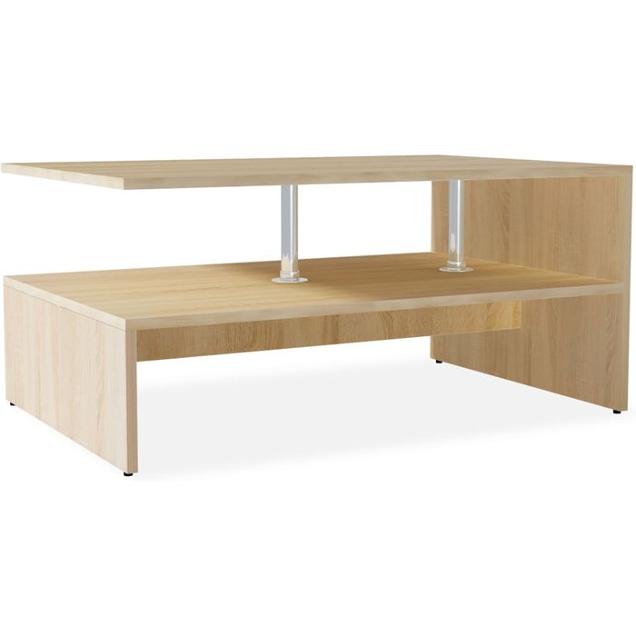 Maison exclusive - mesa de centro de madera de ingeniería blanca 90x59x42 cm