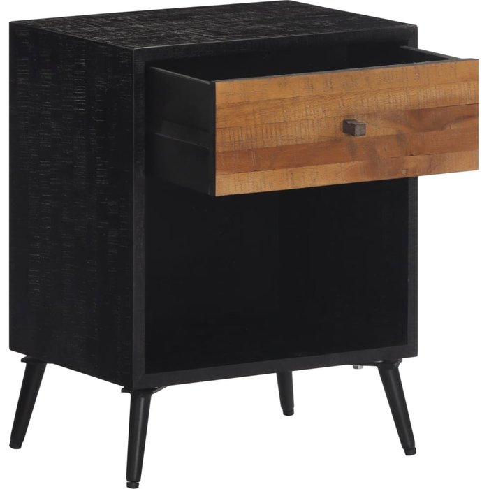 Mesita de noche,mesilla de noche madera maciza de teca 40x30x50 cm cfw34225