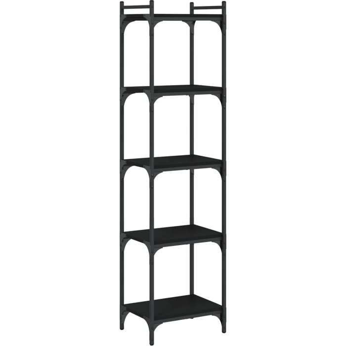 Librería de 5 estantes madera de ingeniería negro 40x30x154 cm – comfortxl