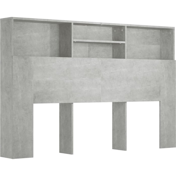 Mueble cabecero gris hormigón 160x19x103,5 cm - comfortxl