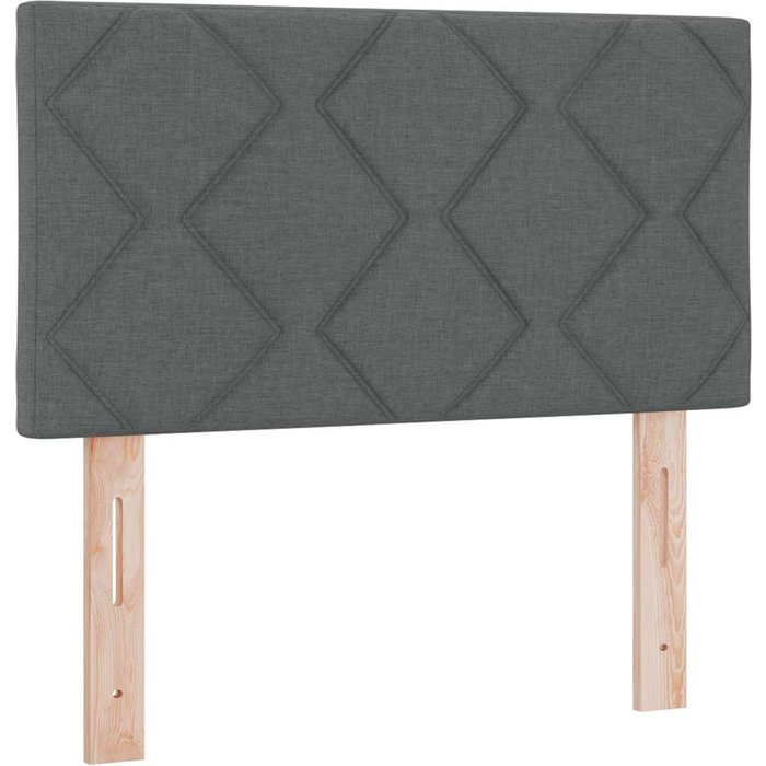 Cabecero led de diseño de bloques de diamante gris oscuro 80 cm tela