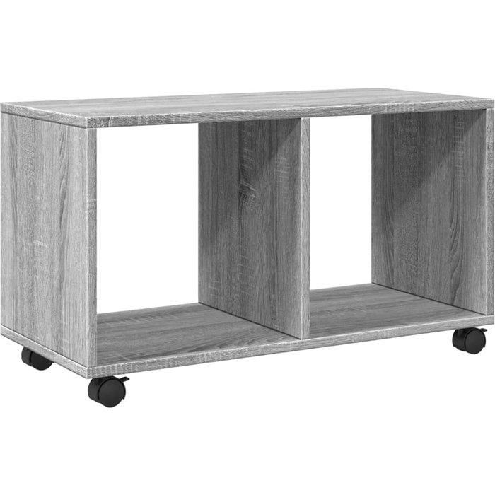 Armario con ruedas madera ingeniería gris sonoma 72x33x42,5 cm - comfortxl
