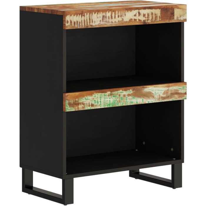 Armario auxiliar madera maciza reciclada 60x33x75 cm - comfortxl