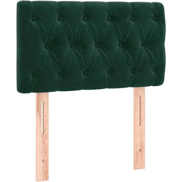 Cabecero cama - mueble cabecero de terciopelo verde oscuro 80x7x78/88 cm