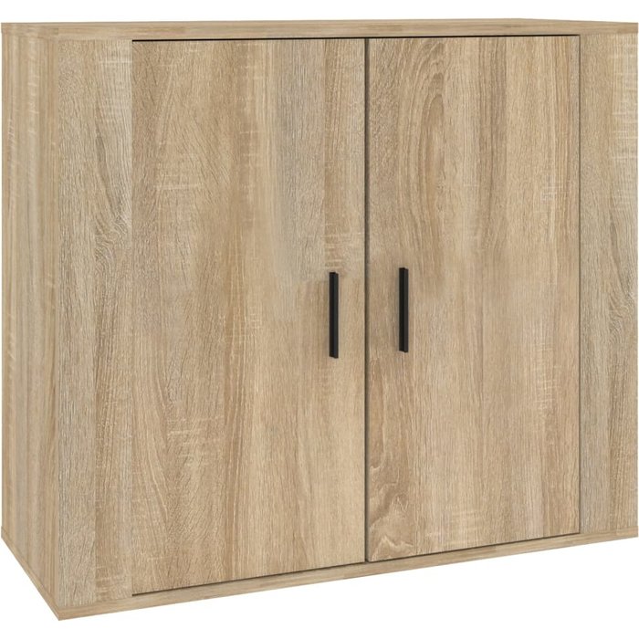 Aparador madera contrachapada color roble sonoma 80x33x70 cm - comfortxl