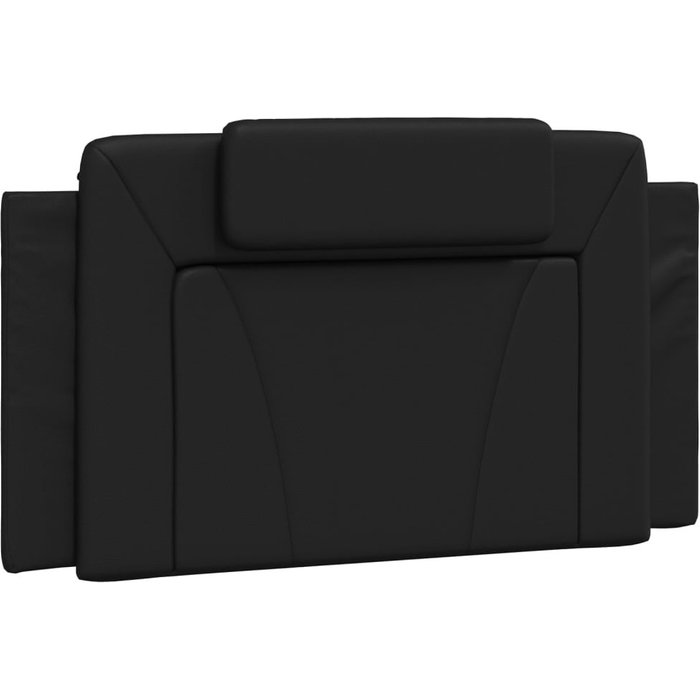 Cabecero de cama acolchado cuero sintético negro 100 cm - comfortxl