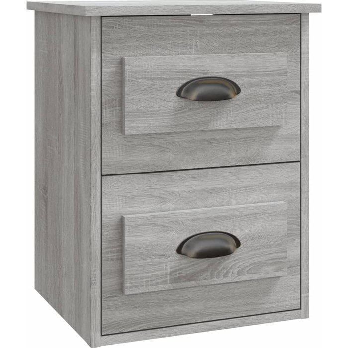 Mesita de noche de pared sonoma gris 41,5x36x53 cm