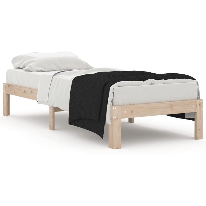 Estructura de cama individual sin colchón 75x190 cm — comfortxl