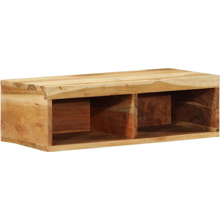 Mueble de tv de pared madera maciza de acacia 60x30x19 cm - comfortxl