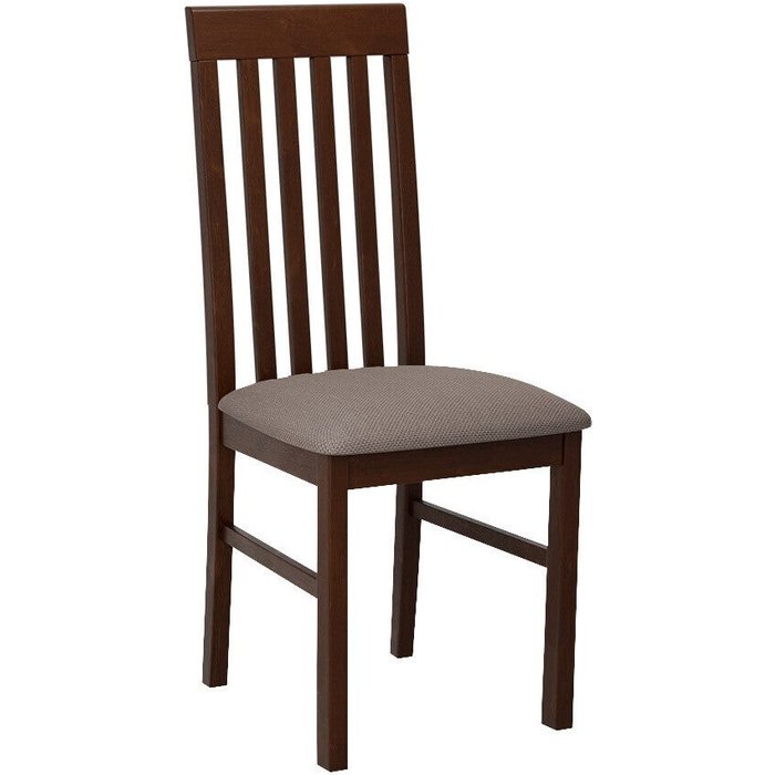 Silla victorville 365, gris claro, nogal, 96x43x48cm, tapiz, de madera