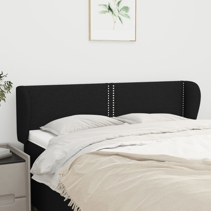 Maison exclusive - cabecero de tela negro 147x23x78/88 cm