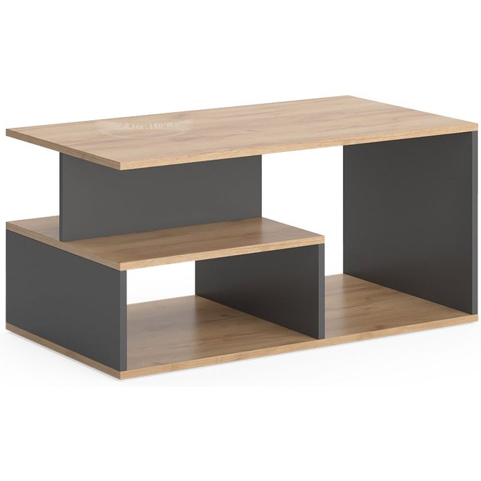 Vicco mesa de centro hasso, oro power roble/antracita, 90 x 49.4 cm