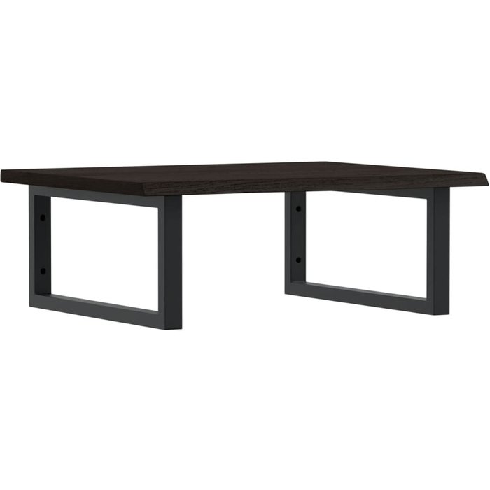 Estante de lavabo de pared de acero y madera maciza de roble – comfortxl