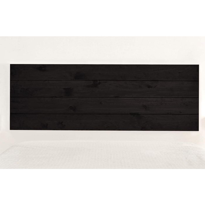 Cabecero madera maciza natural | acabado en color negro
