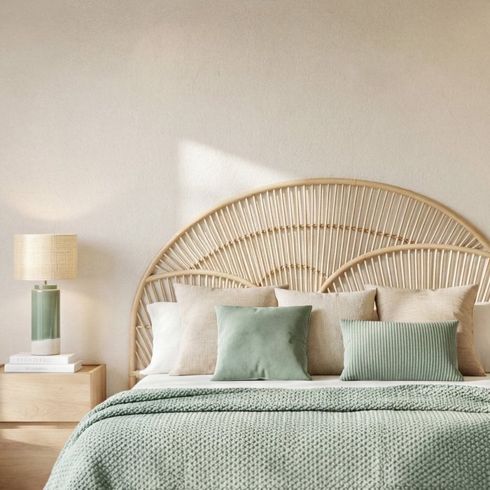 Cabecero de ratán natural para cama de 135, 150 y 160 arue