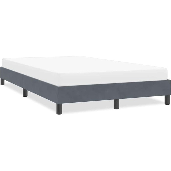 Estructura de cama sin colchón terciopelo gris oscuro 120x210cm vidaxl