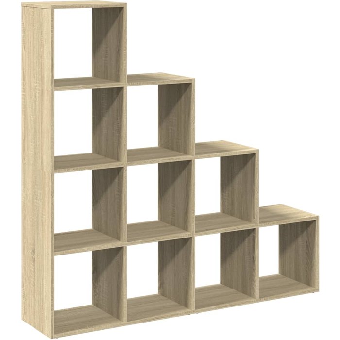 Librería divisora 4 niveles madera sonoma 131,5x29x131,5 cm – comfortxl