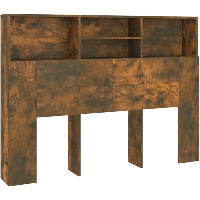 Mueble cabecero color roble ahumado 140x19x103,5 cm - comfortxl