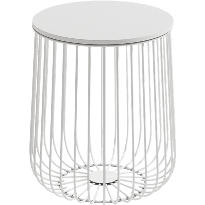 Mesa auxiliar indico - blanco - 35x35x42cm