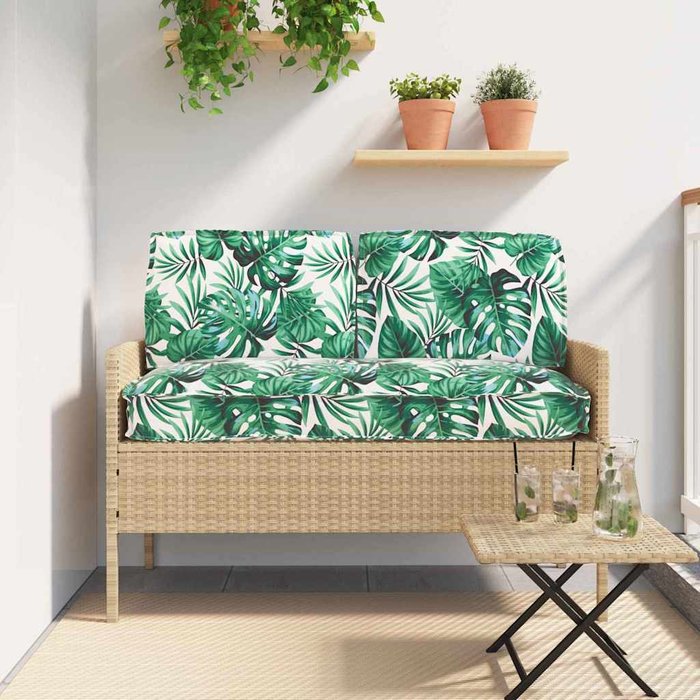 Juego de cojines hoja 3 pcs patrón de hoja tela oxford vidaxl